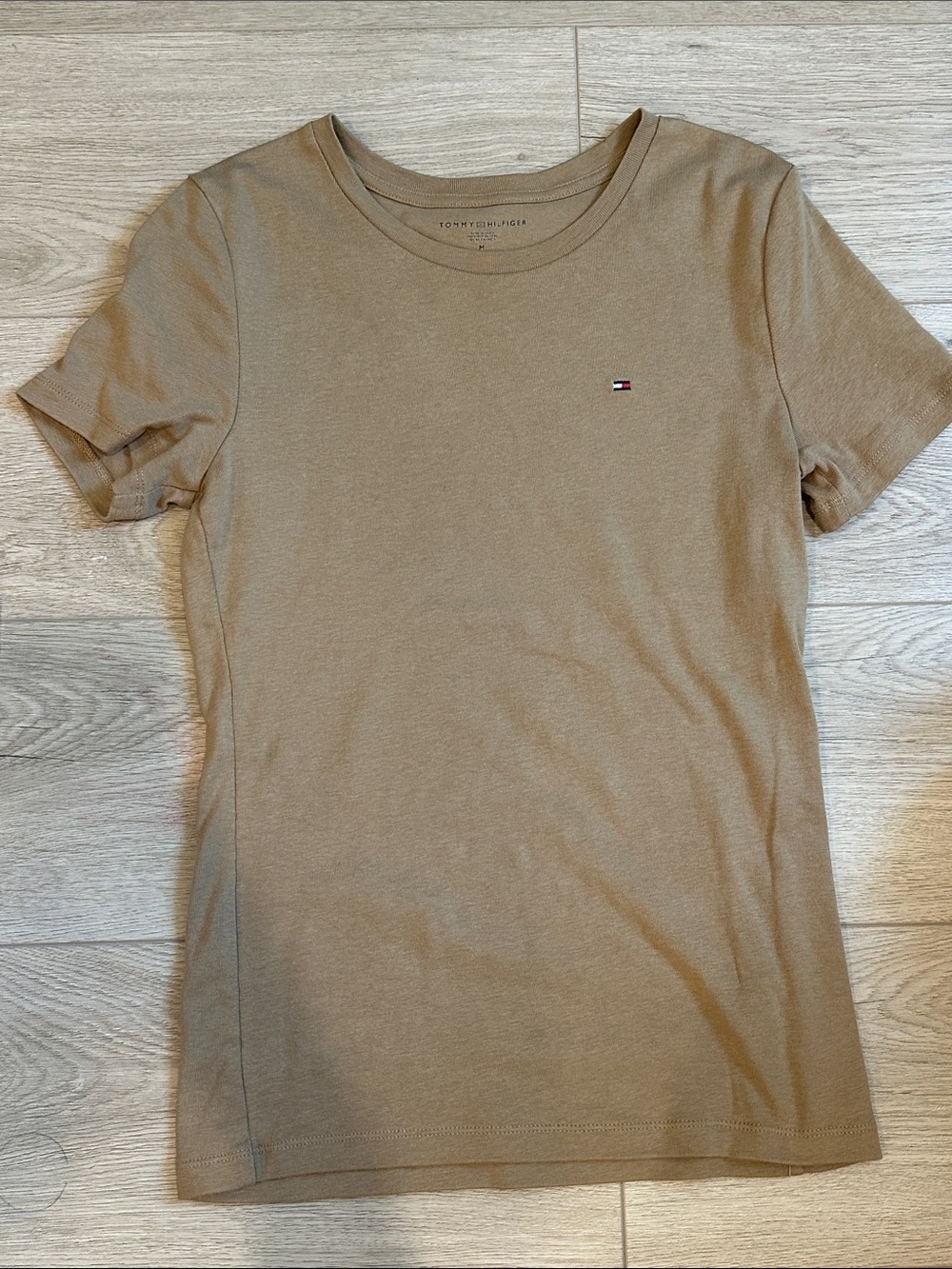 Tommy Hilfiger Short Sleeve Crew Tee in Tan